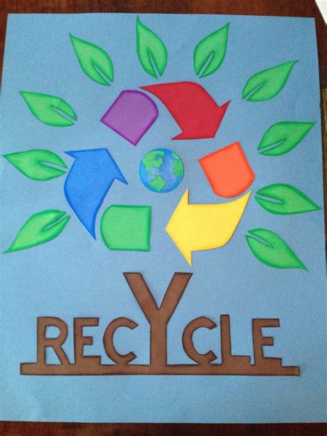 recycle poster     kids school earth day projects book