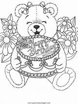 Compleanno Disegni Colorare Anniversaire Ausmalbilder Fofos Ursinhos Malvorlagen Ausmalen Festivita Feste Colouring Kinder Compartilhar sketch template