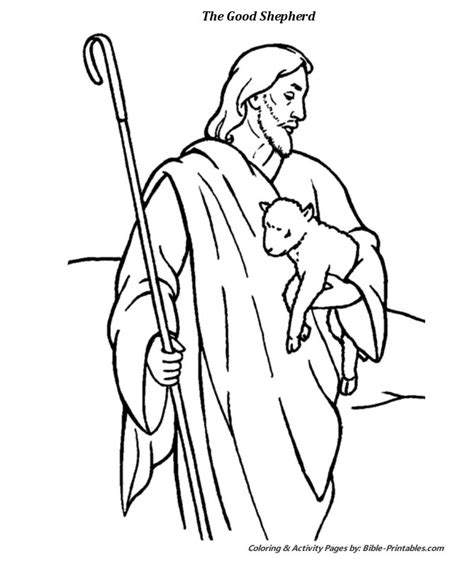 parable   good shepherd  jesus coloring pages fall coloring