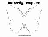 Butterfly Printable Templates Template Coloring Cut Stencil Pattern Monarch Cutout Pages Outline Print Simple Crafts Simplemomproject sketch template