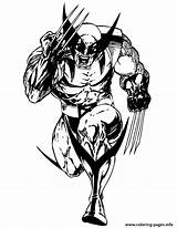 Wolverine Coloring Pages Men Printable Print Superhero Template Heros Sketch Getdrawings sketch template