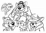 Chip Dale Coloring Pages Printable Disney sketch template