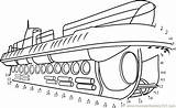 Submarine Coloring Transportation Pages Printable Dot Kb sketch template