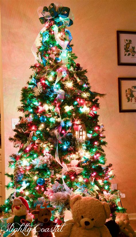 traditional christmas tree  colored lights