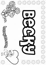 Becky Coloring Pages Color Name Vicky Template Letter sketch template