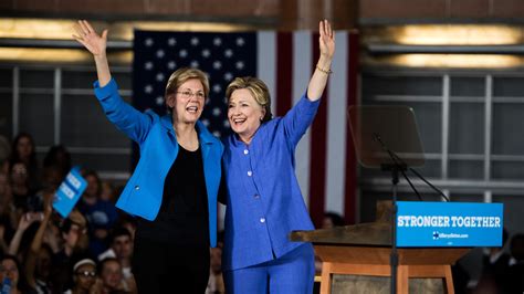 hillary clinton and elizabeth warren take aim at donald trump the new