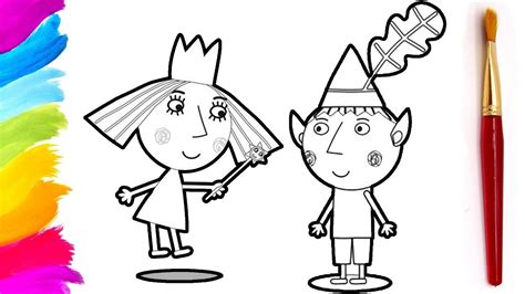princess holly coloring page coloring page  ben holly ben holly