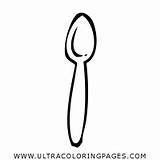 Spoon Cuchara Cucchiaio Colorare Gambar Sendok Mewarnai Disegni Buku Ultracoloringpages Hiclipart sketch template