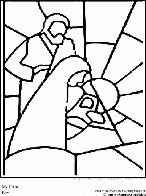 printable stained glass coloring pages  kids  adults