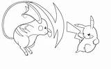 Raichu Pokemon Pikachu Alola sketch template