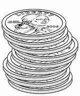 Dollar Clipart Coins Stacks Coin Etc Edu Large sketch template