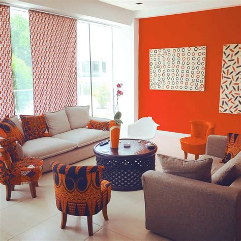 afrofusion spot interior design african print living room inspiration