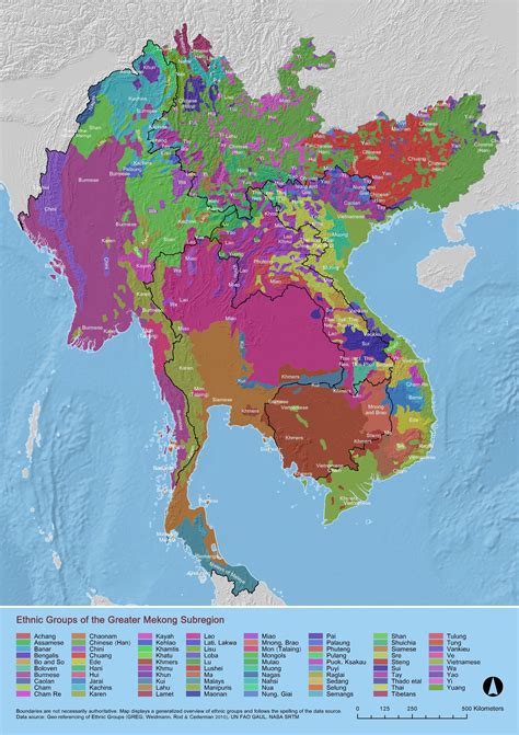 detailed ethnic map    mainland se asia mapporn