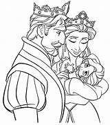 Coloring Pages Princess King Queen Tangled Rapunzel Disney Their Girls Baby Color Kids Print Google Sheets Choose Board sketch template