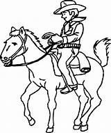Cowboy Horse Coloring Drawing Pages Printable Choose Board Clipartmag sketch template