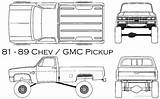 Drawing Chevrolet 1985 Drawings Silverado sketch template
