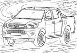 Toyota Coloring Hilux Pages Trucks Colouring Pickup Print Cars Printable Drawing Color Car Kids Top Categories Search Click Again Bar sketch template
