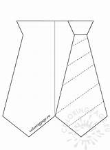 Tie Craft Card Fathers Father Coloring sketch template