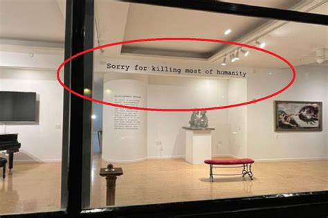 ai apologizes  killing   humanity  apocalypse exhibit