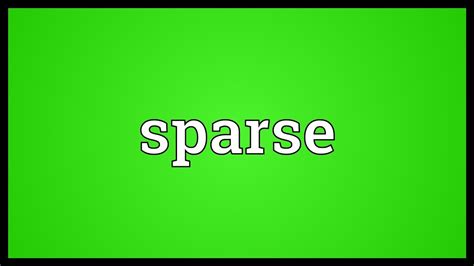 sparse meaning youtube