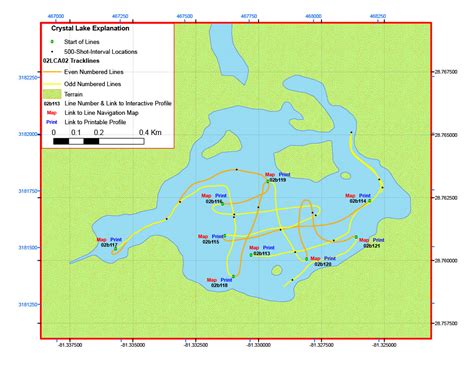 crystal lake map archive  digital boomer seismic reflection data