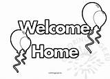 Welcome Coloring Mother Card Balloons Text Heart sketch template
