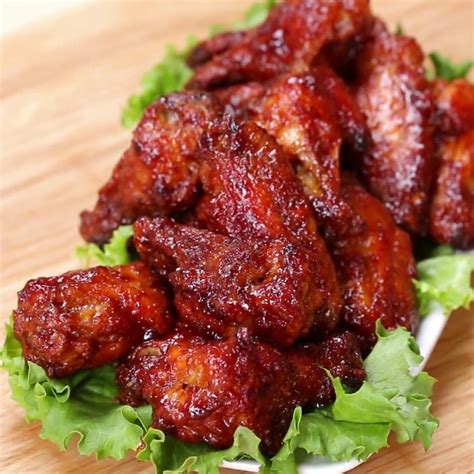 barbecue chicken wings   cook