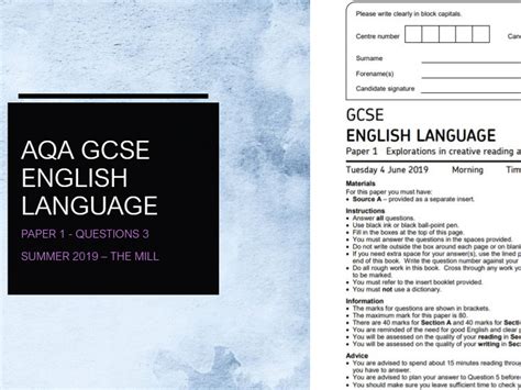paper  question   gcse english language student