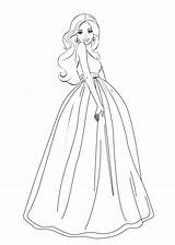 Barbie Coloring Pages Girls Princess Printable Kids Sketch Dress Games Print Color Friends Gown Colouring Colorin Cute Mermaid Fantasy Paintingvalley sketch template