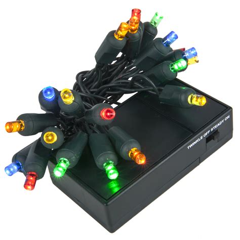 battery operated lights  multicolor battery operated mm led christmas lights green wire