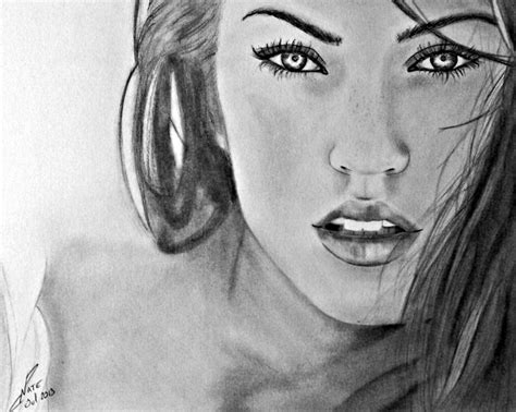 Megan Fox Pencil Drawing Drawings Photos And Other Stuff