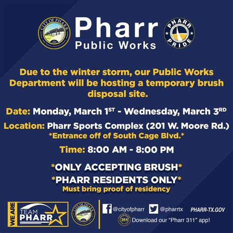 pharr public works hosts brush disposal site kveo tv