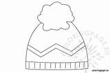 Scarf Coloringpage Mittens Mitten sketch template