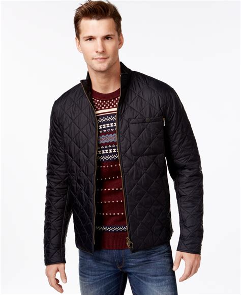 lyst barbour axle quilted jacket  black  men