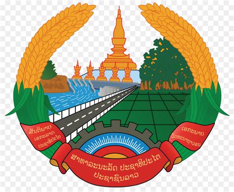 Laos Lambang Negara Laos Lambang Gambar Png