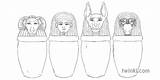 Canopic Jars Egyptian Ancient Coloring Template Mummification Ks2 sketch template