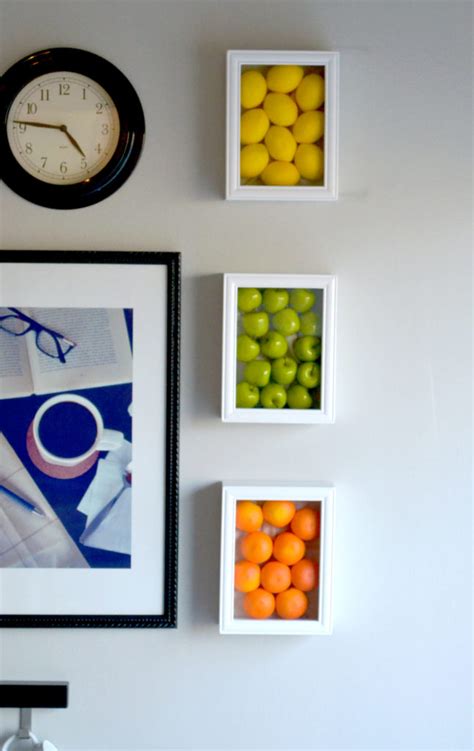 colorful kitchen wall art  fake fruits