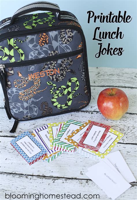 lunch box joke printables blooming homestead