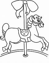 Coloring Pages Carousel Horse Moving Getcolorings Kids Slowly Color sketch template