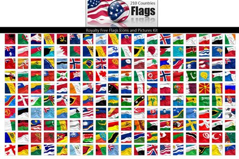 royalty  flags pictures icons kit