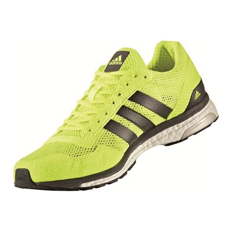adidas adizero adios mens green sneakers running road sports shoes