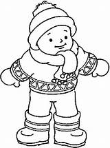 Winter Coloring Pages Clothes Kids Boy Season Drawing Child Color Clipart Printable Colouring Template Jacket Wear Google Fun Christmas Getdrawings sketch template