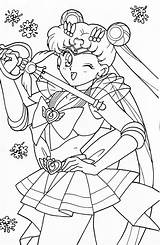 Moon Sailor Coloring Pages Crystal Usagi Tumblr Super Silver sketch template