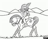 Indio Caballo Guerrero Indianen Indios Native Pferd Paard Indian Kleurplaat Warrior Jonge Krijger Horseback Kleurplaten Indians Americans Oncoloring Junger Indianischer sketch template