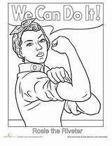 Coloring Sheets Printable Pages Rosie Riveter Power Michelle Obama Girl Book Colouring Do History Women Books Woman Homeschooling Resources Kids sketch template