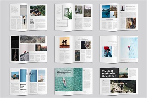 indesign clean minimalist magazine layout