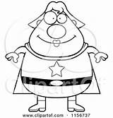 Chubby Super Woman Clipart Cartoon Thoman Cory Outlined Coloring Vector 2021 sketch template