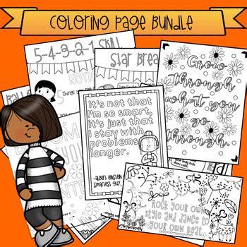 school counseling coloring pages bundle  growing tpt