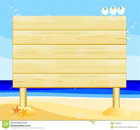 wooden sign customizable stock illustration illustration