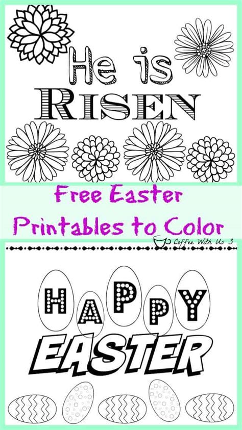 easter printables  color coffee